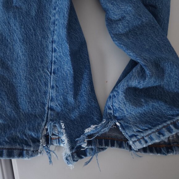 Reformation Cynthia High Rise Straight Jeans Womens 24 Blue Denim Button Fly - Picture 14 of 16